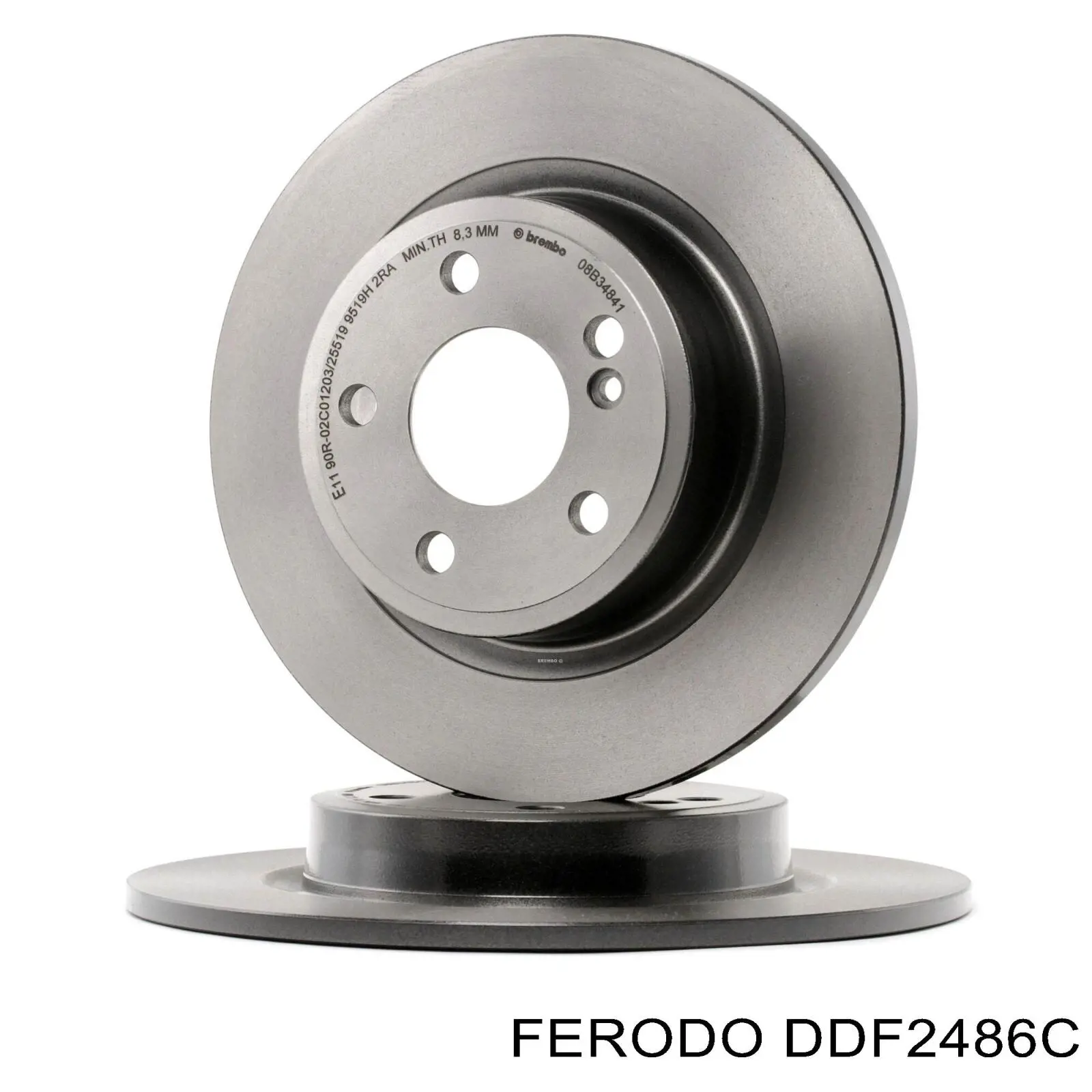 Disco de freno trasero DDF2486C Ferodo