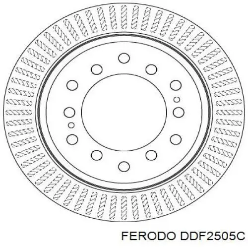 Тормозные диски DDF2505C Ferodo