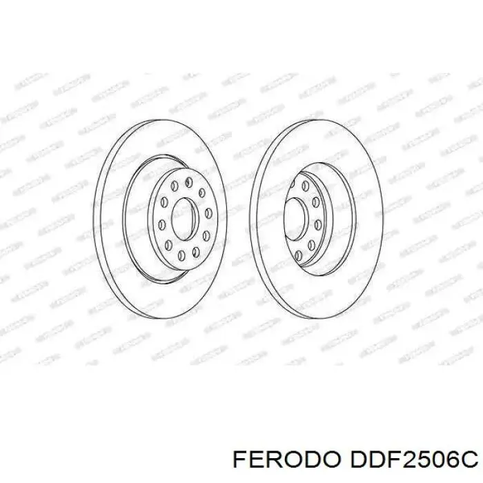 DDF2506C Ferodo disco do freio traseiro