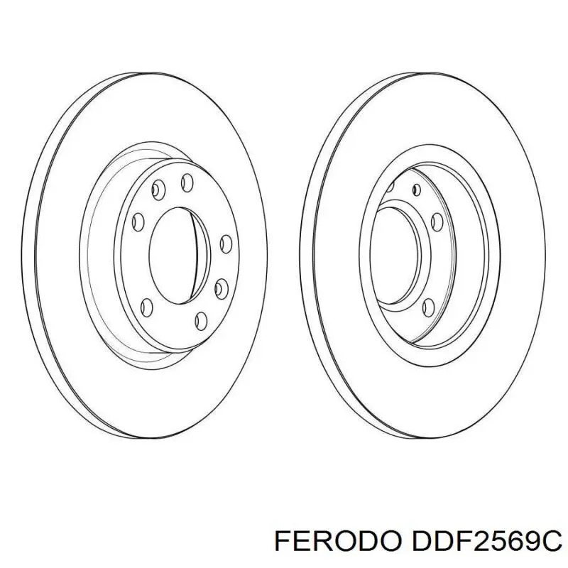 DDF2569C Ferodo disco do freio traseiro