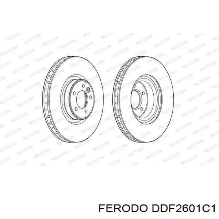 Передние тормозные диски DDF2601C1 Ferodo