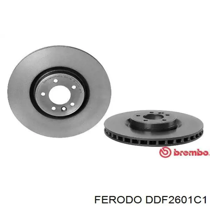Передние тормозные диски DDF2601C1 Ferodo