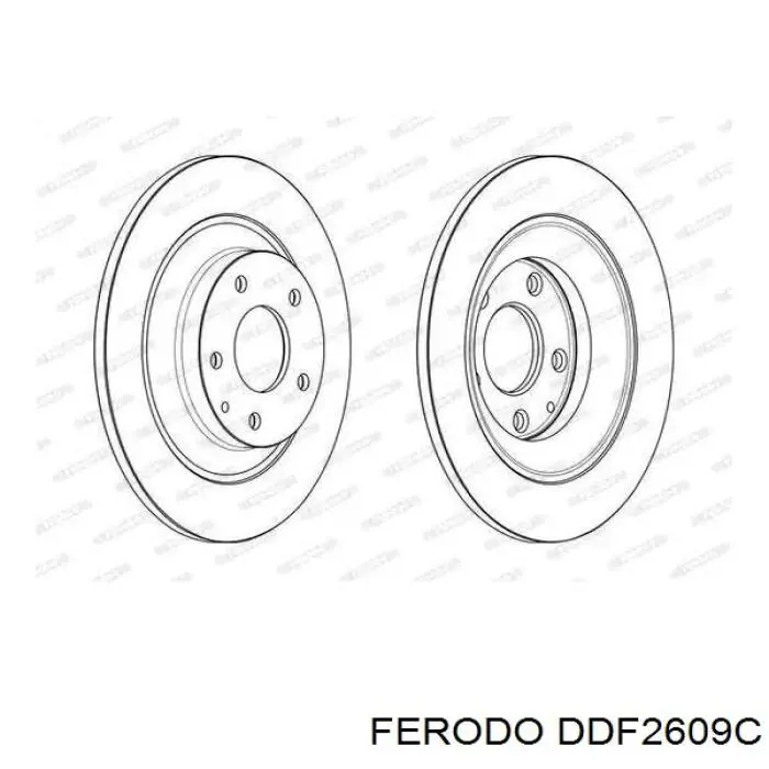 Тормозные диски DDF2609C Ferodo