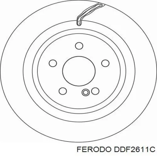 Freno de disco delantero DDF2611C Ferodo