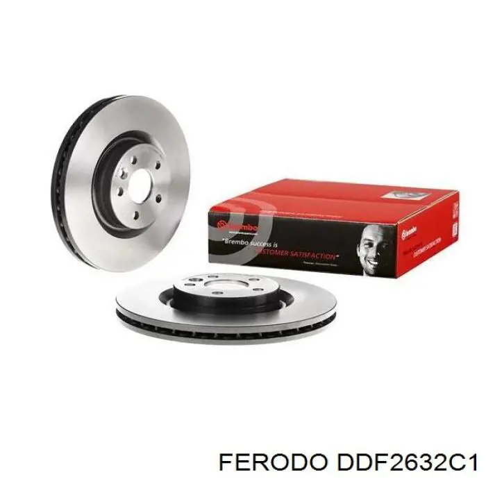 Freno de disco delantero DDF2632C1 Ferodo