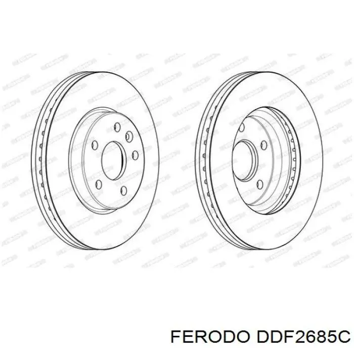 Передний тормозной диск Ferodo DDF2685C