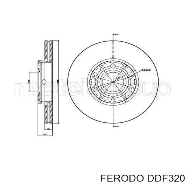 Передние тормозные диски DDF320 Ferodo