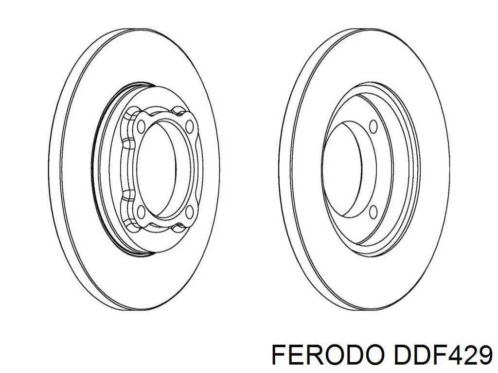 Freno de disco delantero DDF429 Ferodo