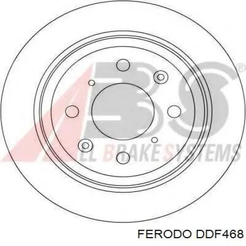 DDF468 Ferodo диск тормозной задний