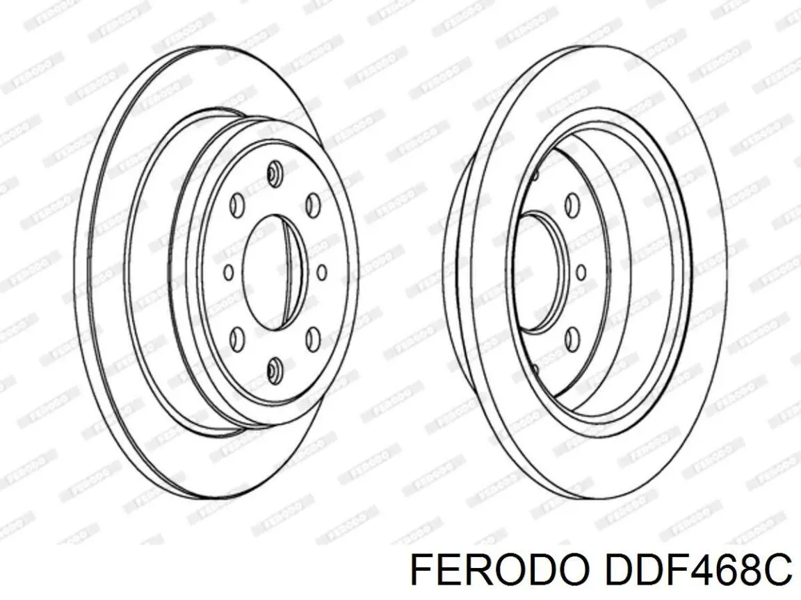 Тормозные диски DDF468C Ferodo