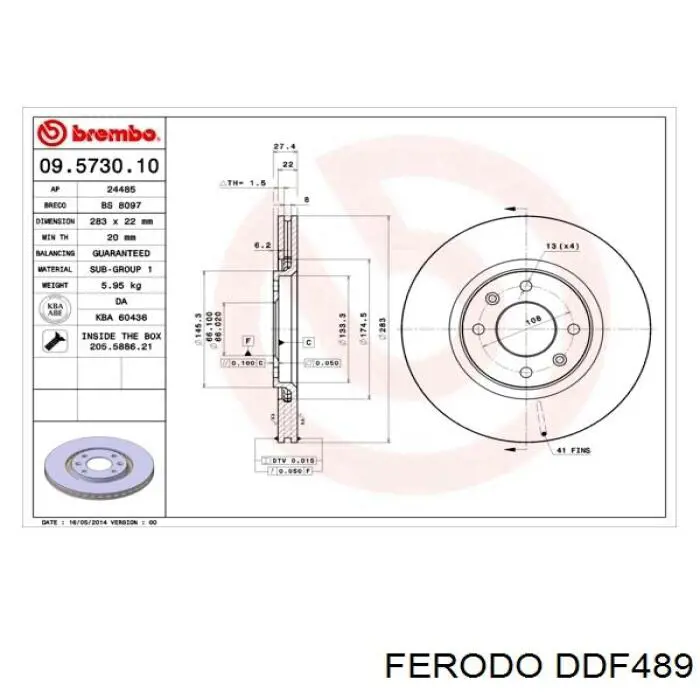 DDF489 Ferodo