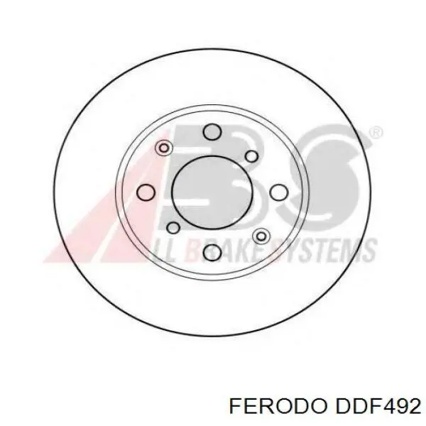 Freno de disco delantero DDF492 Ferodo