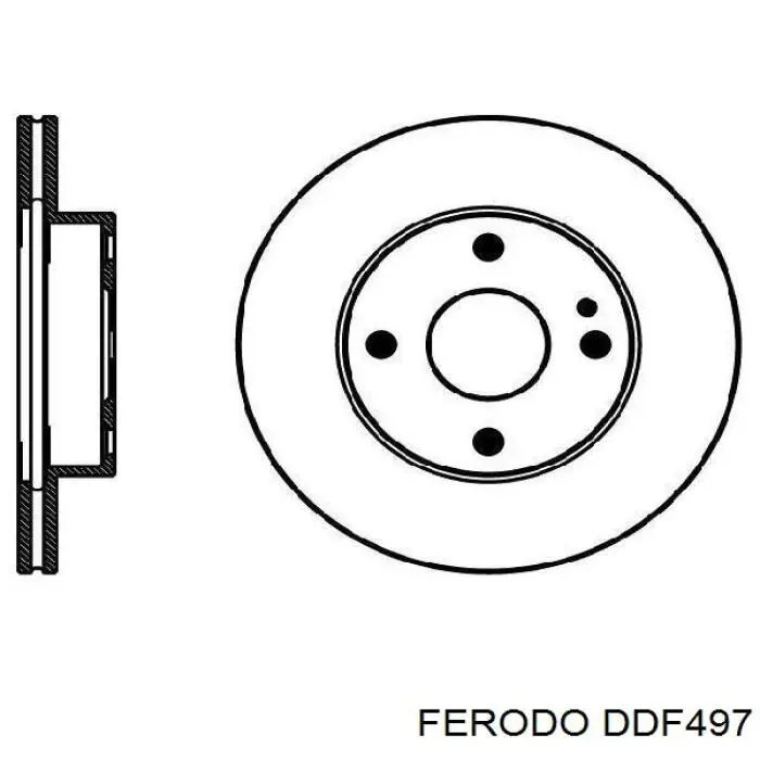 DDF497 Ferodo Диск тормозной передний