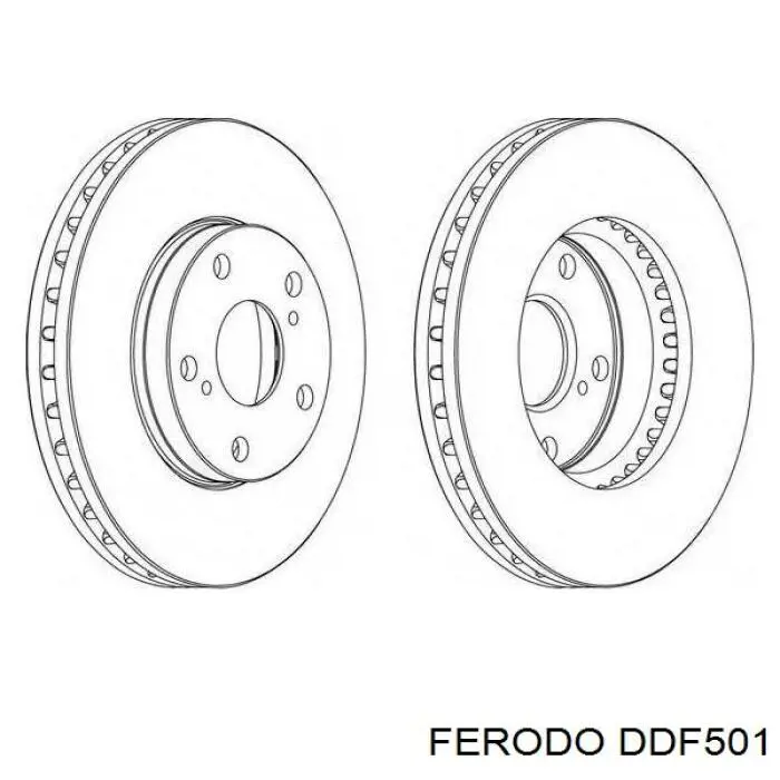 DDF501 Ferodo диск тормозной передний