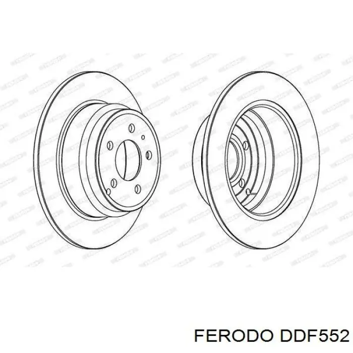 DDF552 Ferodo диск тормозной задний