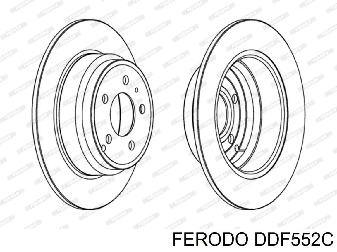 Disco de freno trasero DDF552C Ferodo