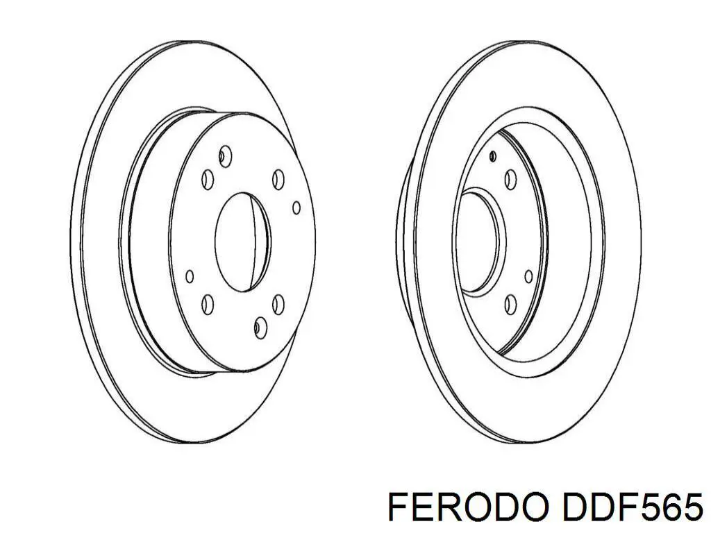 Disco de freno trasero DDF565 Ferodo