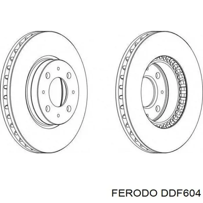 Передние тормозные диски DDF604 Ferodo