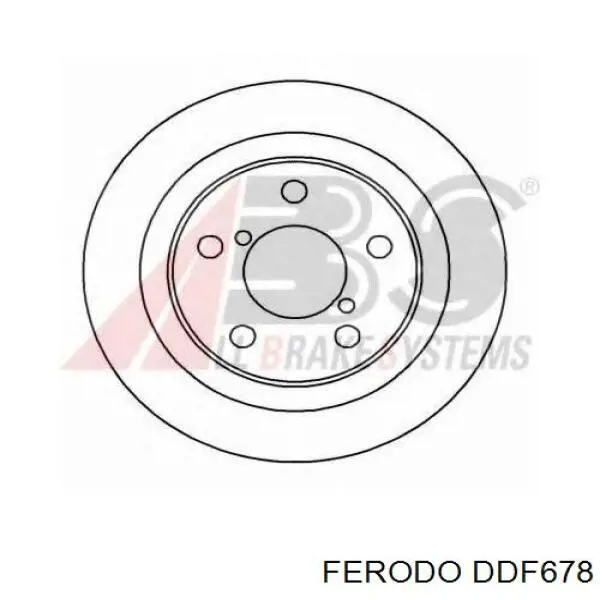 Disco de freno trasero DDF678 Ferodo