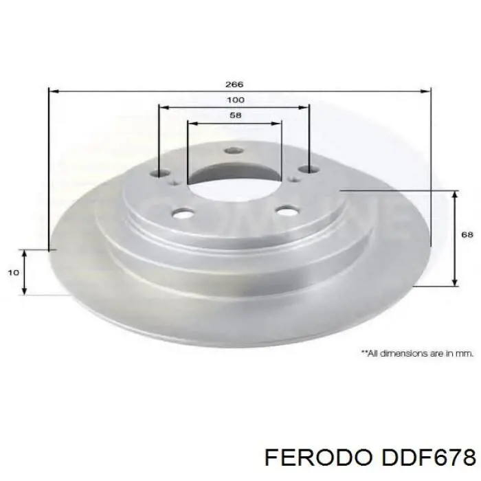 DDF678 Ferodo Дисковый тормоз