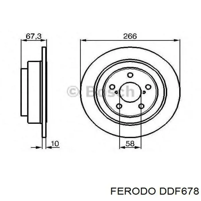 Задний тормозной диск Ferodo DDF678 цена, от 31.49 USD