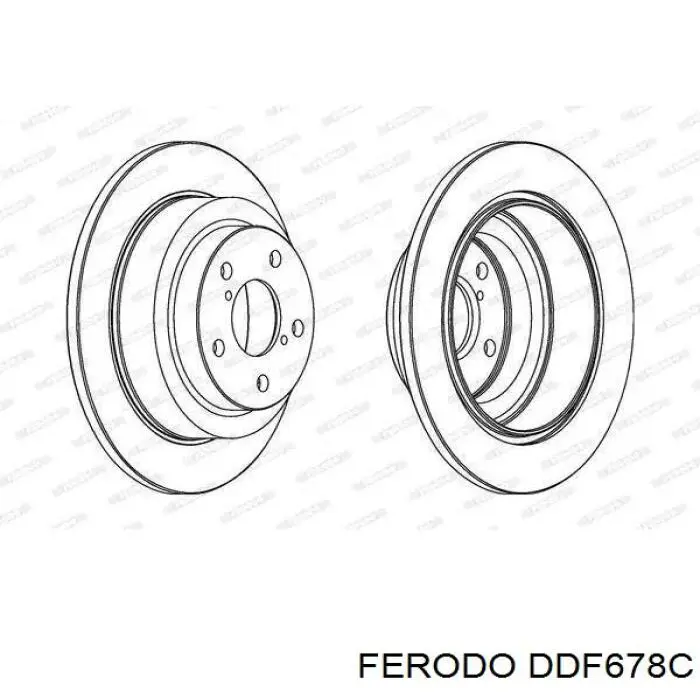 DDF678C Ferodo диск тормозной задний