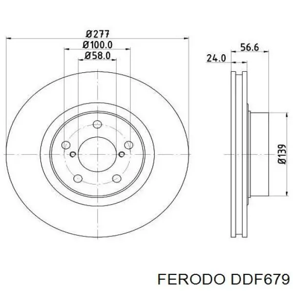 Купить DDF679 Ferodo Ротор тормозной