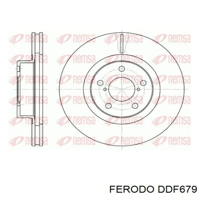 DDF679 Ferodo Диск тормозной передний