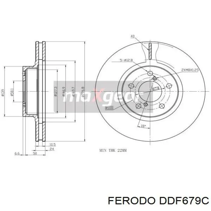 Купить DDF679C Ferodo Ротор тормозной