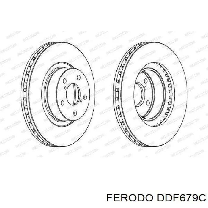 Тормоз дисковый передний Ferodo DDF679C цена, от 37.74 USD
