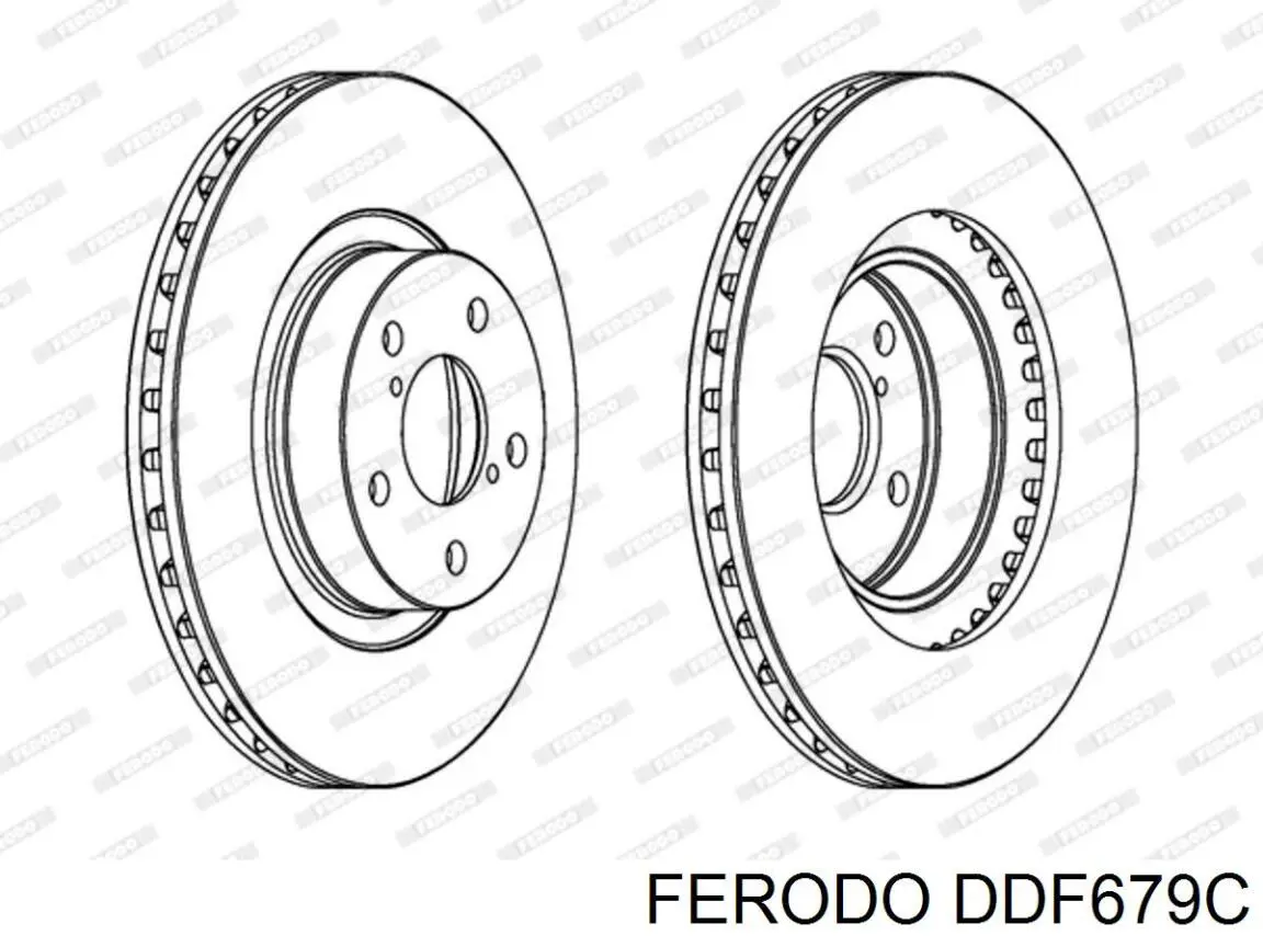 Freno de disco delantero DDF679C Ferodo