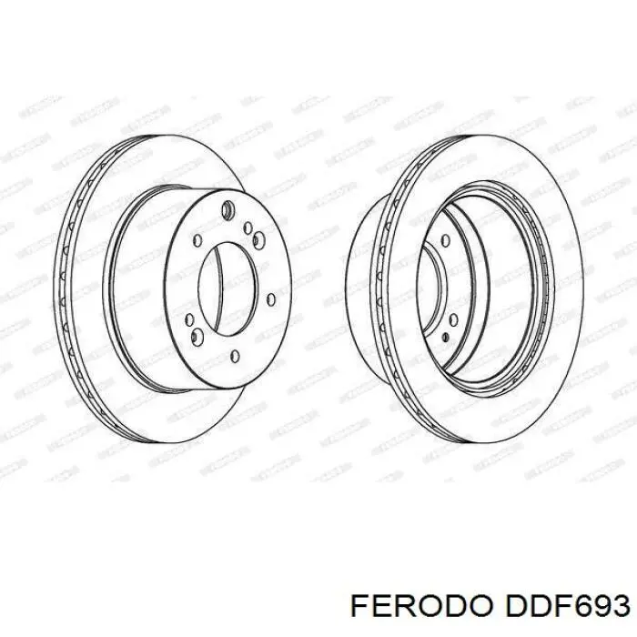 Передние тормозные диски DDF693 Ferodo