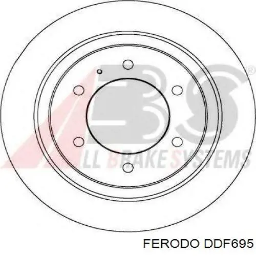 Disco de freno trasero DDF695 Ferodo