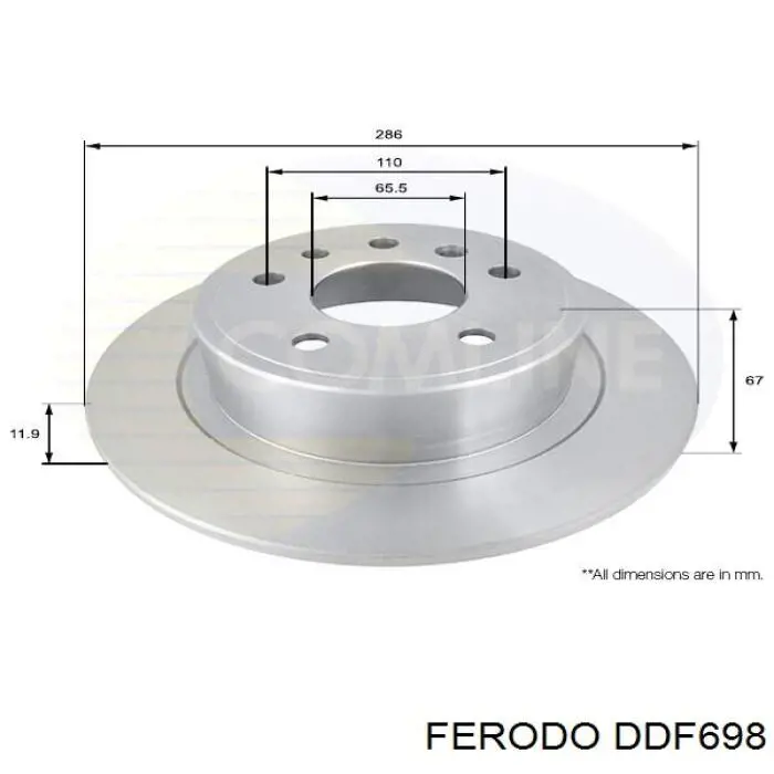 Тормозные диски DDF698 Ferodo