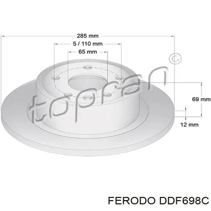 Тормозные диски DDF698C Ferodo