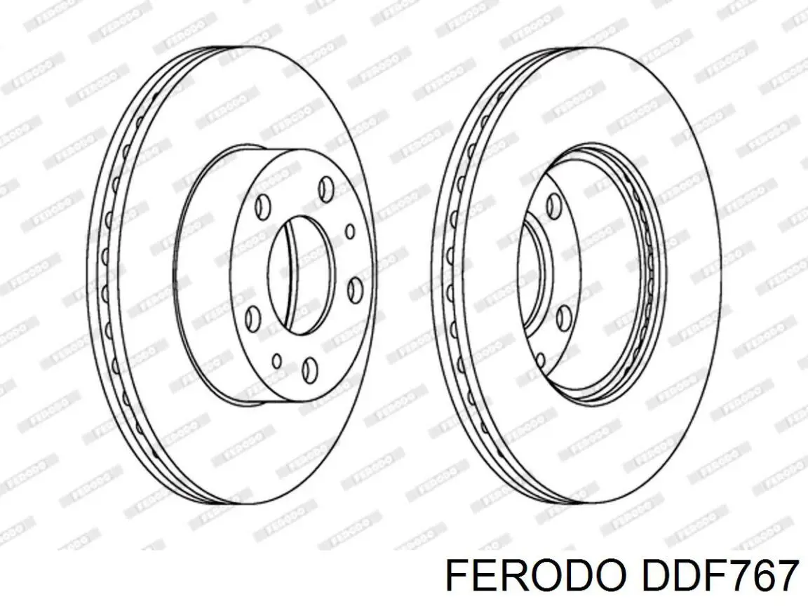 Передние тормозные диски DDF767 Ferodo