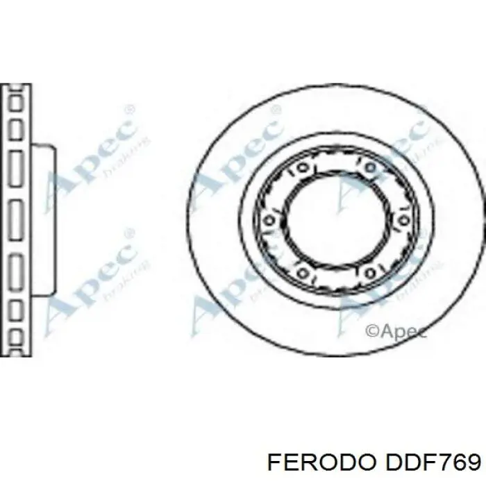 DDF769 Ferodo Диск тормозной передний