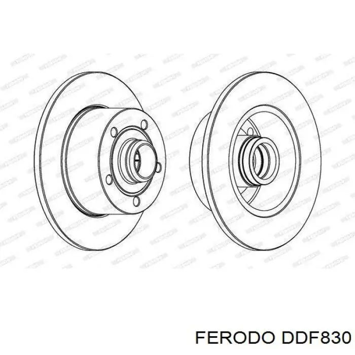 DDF830 Ferodo диск тормозной задний