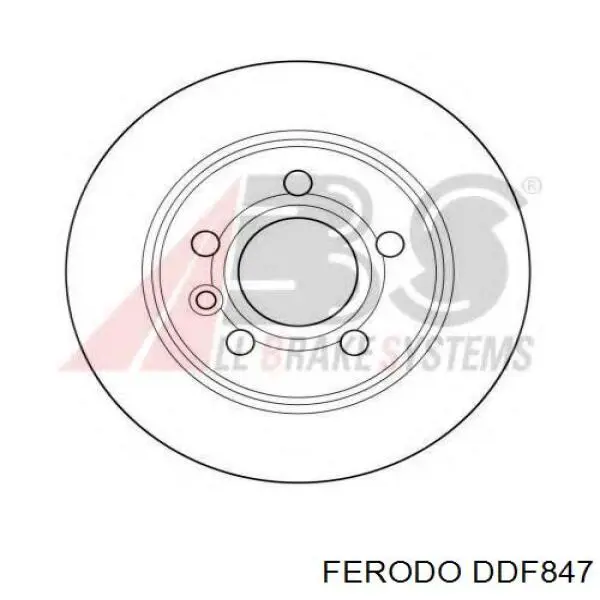 Задний дисковый тормоз Ferodo DDF847