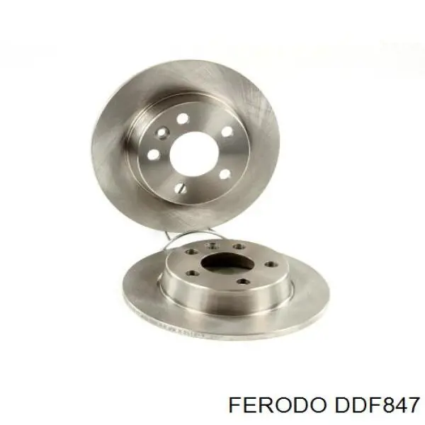 Disco de freno trasero DDF847 Ferodo