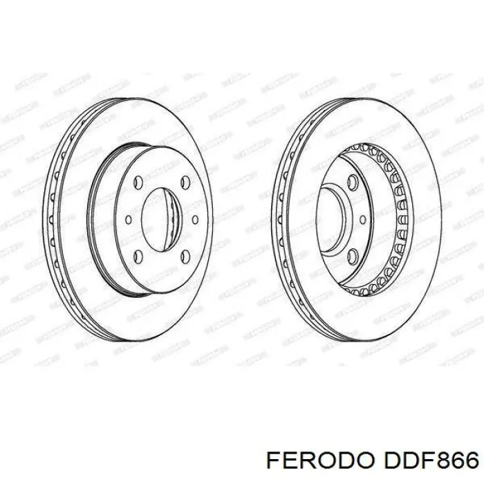DDF866 Ferodo диск тормозной передний