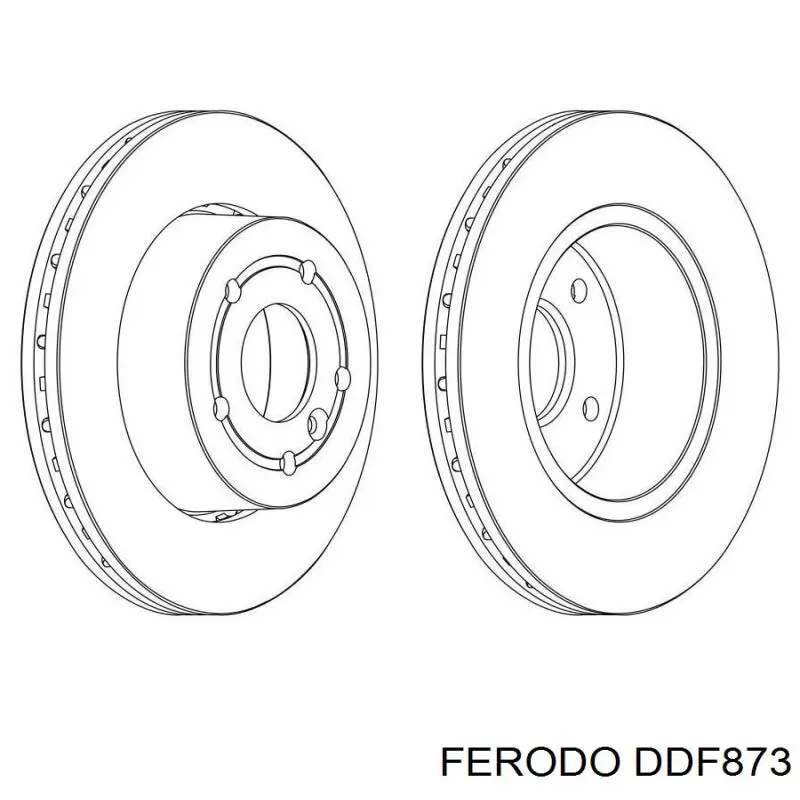 Передние тормозные диски DDF873 Ferodo