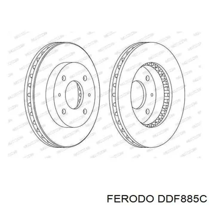 Передние тормозные диски DDF885C Ferodo