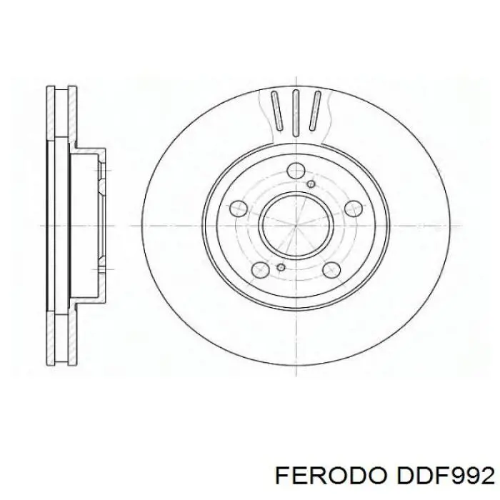 Передние тормозные диски DDF992 Ferodo