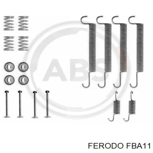 Монтажный комплект задних барабанных колодок Ferodo FBA11