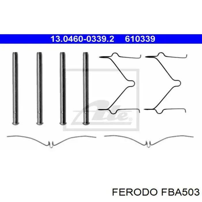 Комплект пружинок крепления дисковых колодок передних Ferodo FBA503