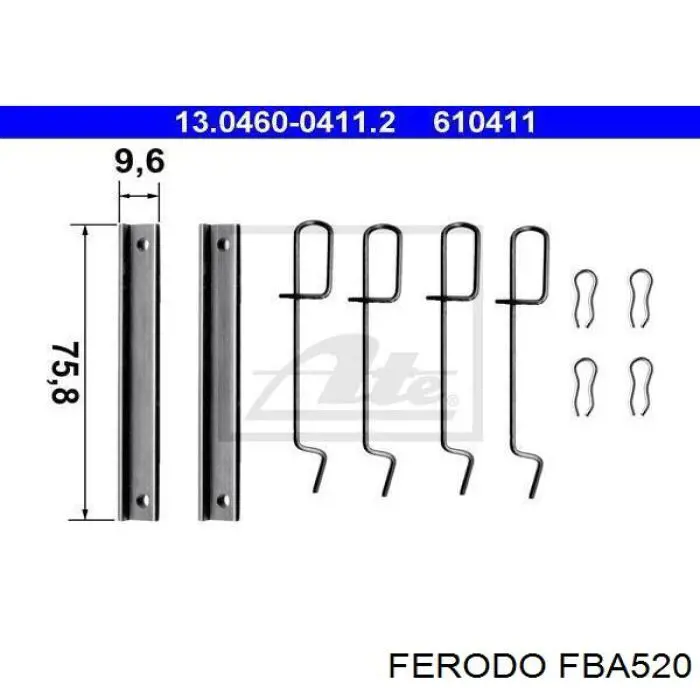 FBA520 Ferodo ремкомплект тормозных колодок