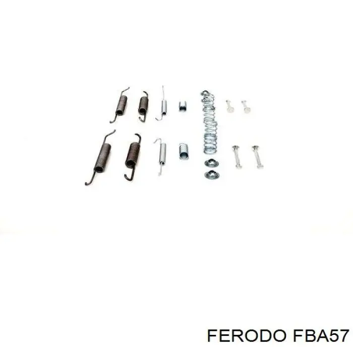FBA57 Ferodo монтажный комплект задних барабанных колодок