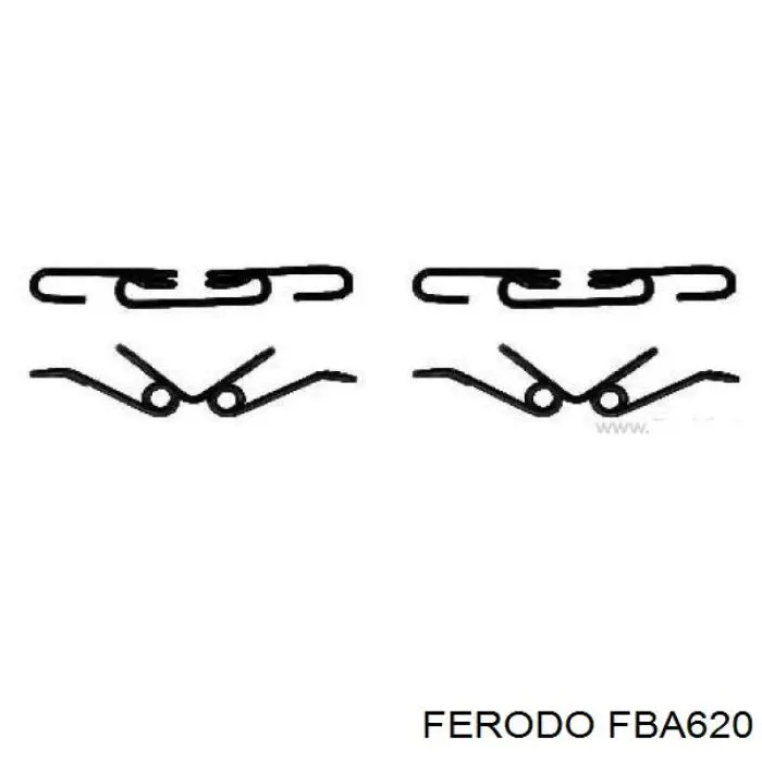 Комплект пружинок крепления дисковых колодок задних Ferodo FBA620