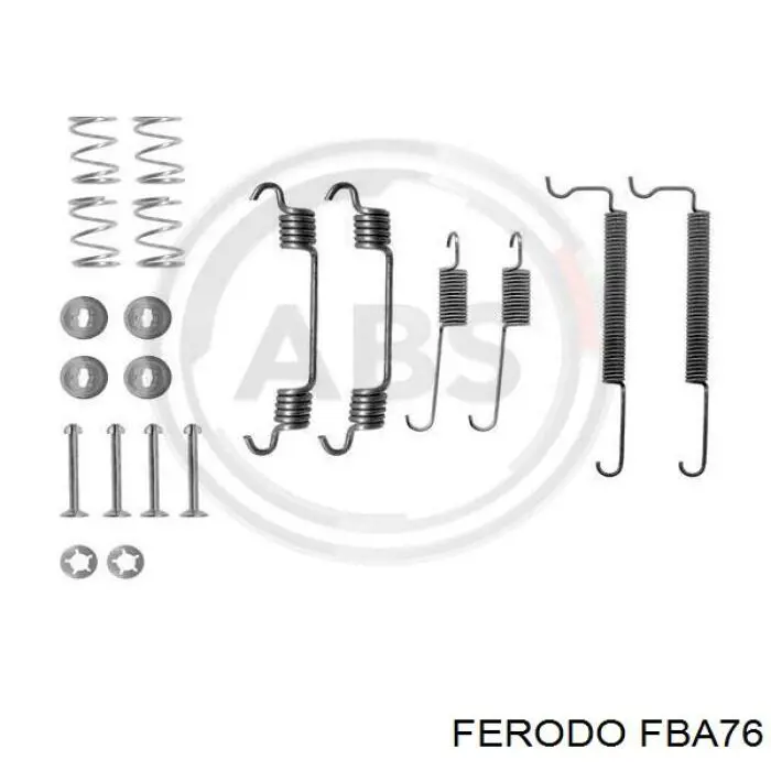 FBA76 Ferodo монтажный комплект задних барабанных колодок